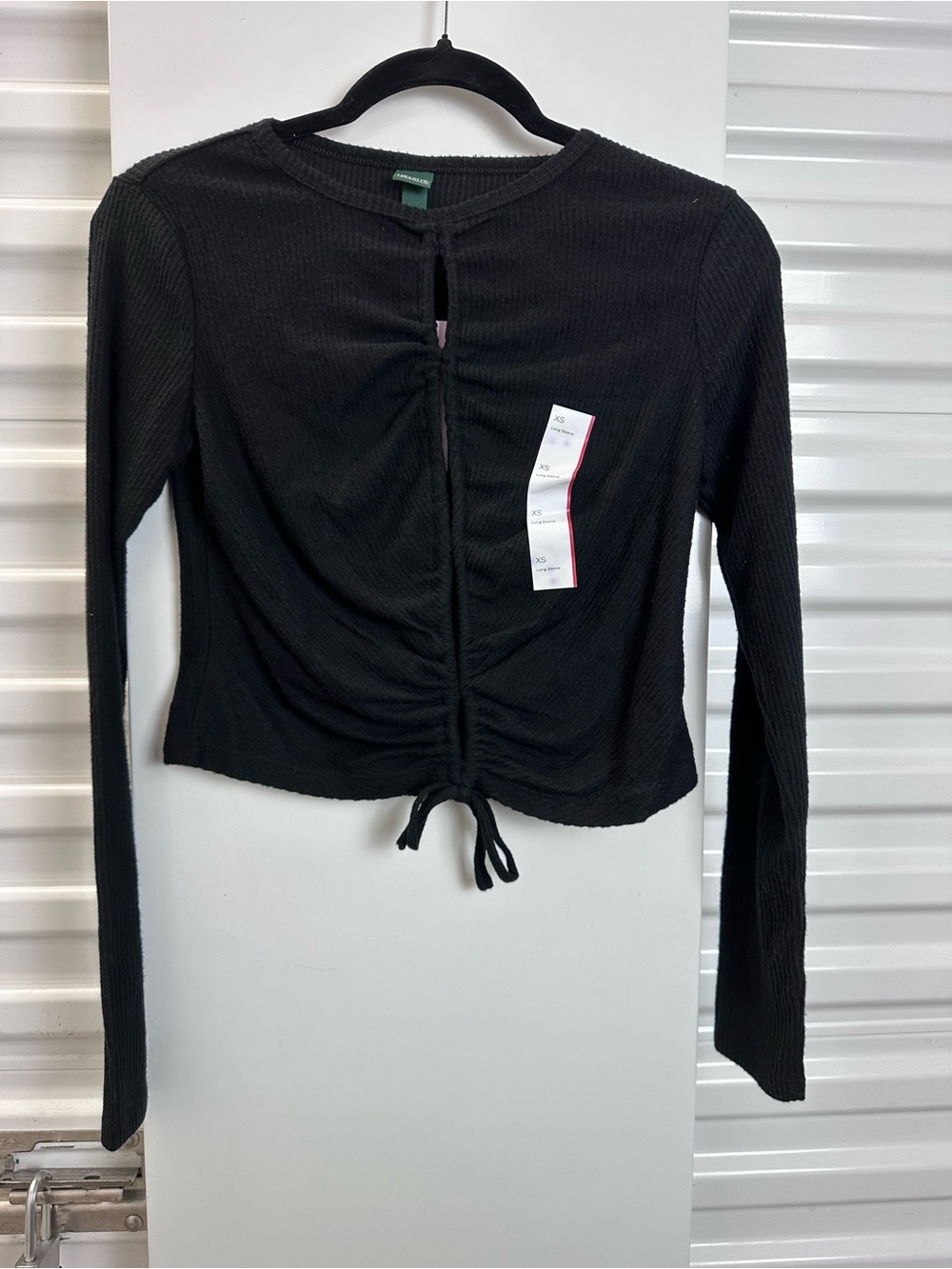 WILD FABLE Long-Sleeve Ruched Front Top